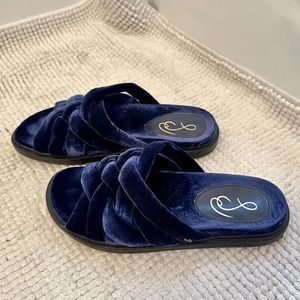 Blue Velvet Sandal
